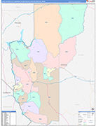 Lake Havasu City-Kingman Metro Area Wall Map Color Cast Style